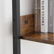 Ladderrek - 5 Planken - Smal - Industrieel Design - Vintage Bruin-Zwart