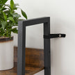 Ladderrek - 5 Planken - Smal - Industrieel Design - Vintage Bruin-Zwart