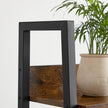 Ladderrek - 5 Planken - Smal - Industrieel Design - Vintage Bruin-Zwart