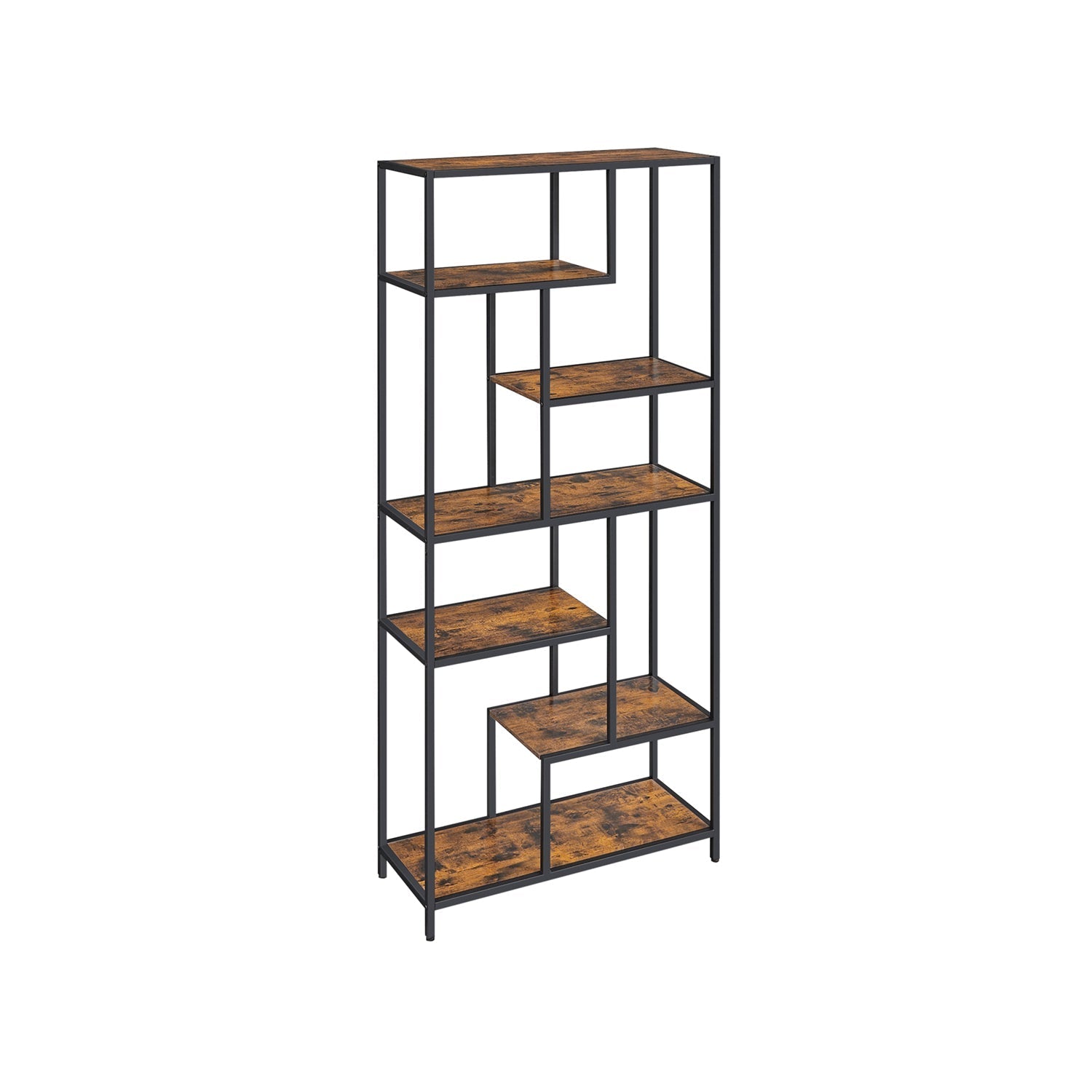 Bücherregal - Dekorschrank - Wohnzimmerschrank - Lagerschrank - Stehschrank - Wandschrank - Vintage Brown