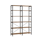 Bücherregal - 6 Level - 30 x 120 x 172,5 cm - Vintage Brown / Schwarz