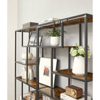 Bücherregal - Dekorschrank - Wohnzimmerschrank - Lagerschrank - Stehschrank - Wandschrank - Vintage Brown