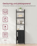 Bücherregal 24 x 40 x 159,5 cm Ebenholz schwarz-ink-schwarz schwarz