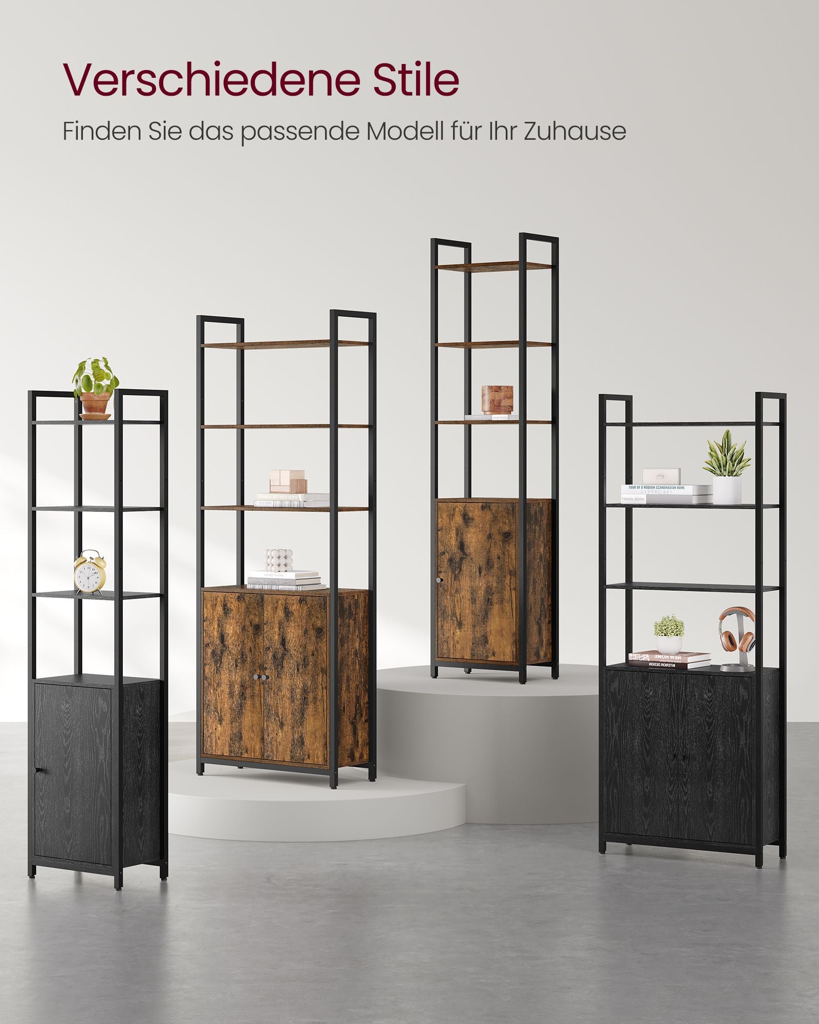 Bücherregal 24 x 40 x 159,5 cm Ebenholz schwarz-ink-schwarz schwarz