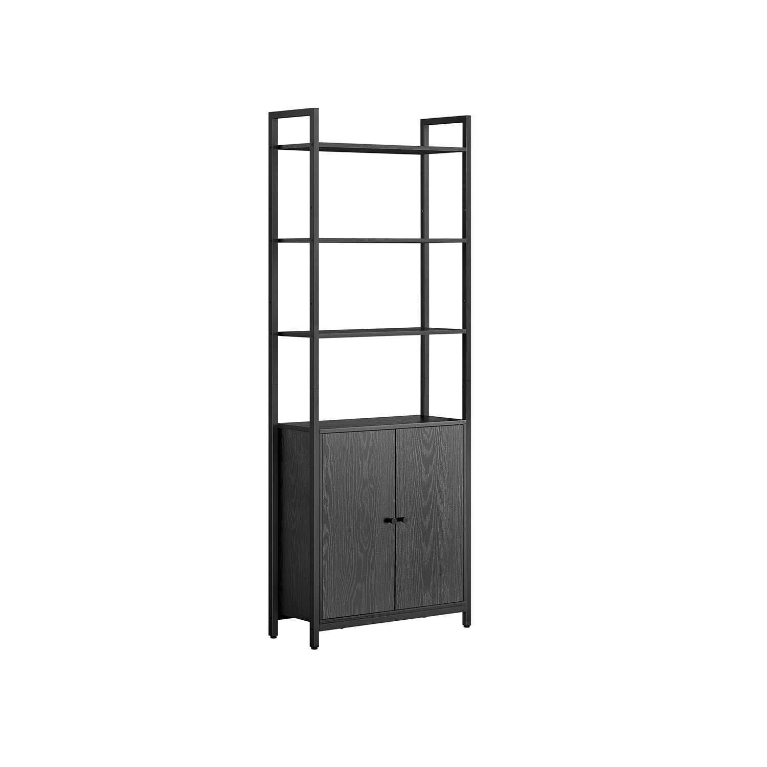 Bücherregal 24 x 60 x 159,5 cm Ebenholz schwarz-ink-schwarz schwarz