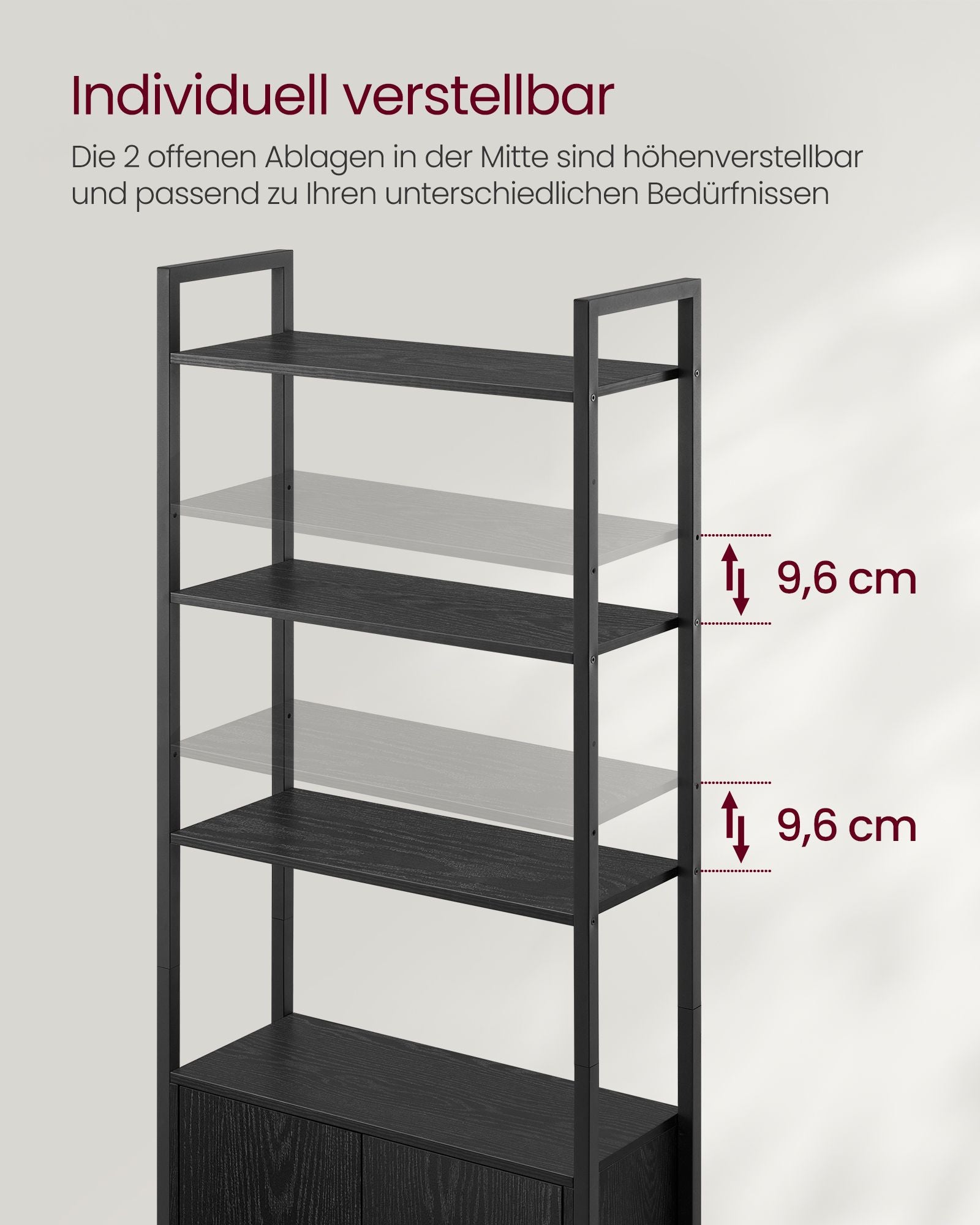 Bücherregal 24 x 60 x 159,5 cm Ebenholz schwarz-ink-schwarz schwarz