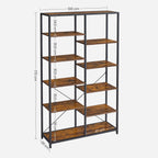 Bücherregal - Dekorationsschrank - Aufbewahrungsschrank - Vintage Brown / Schwarz