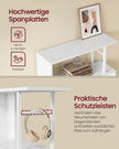 Boekenkast - S-vormige Roomdivider met 7 Ebenen - Wit en matzwart - 60 x 24 x 190,5 cm