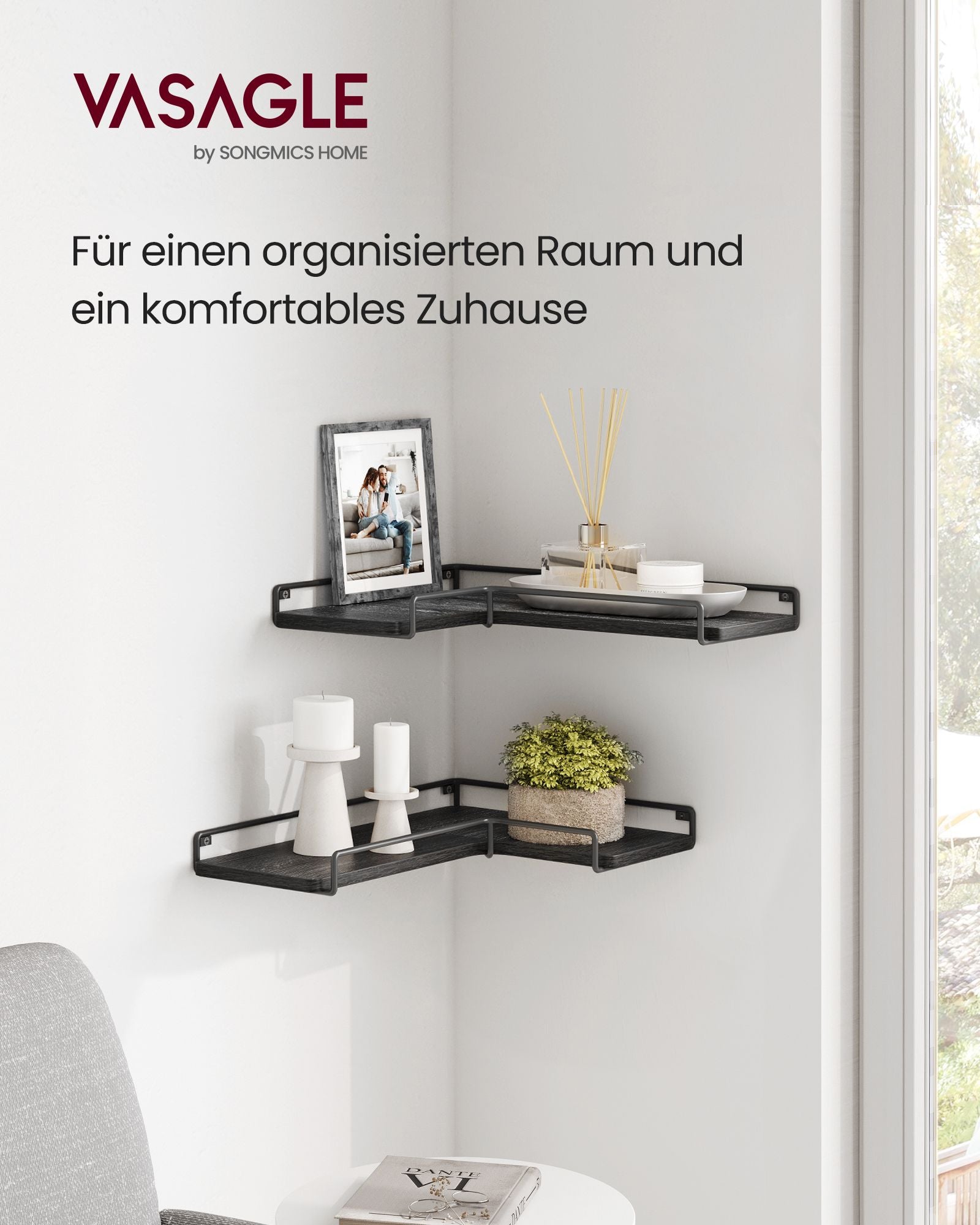 Corner Board-L-förmiges, industrielles Design-Schwarz