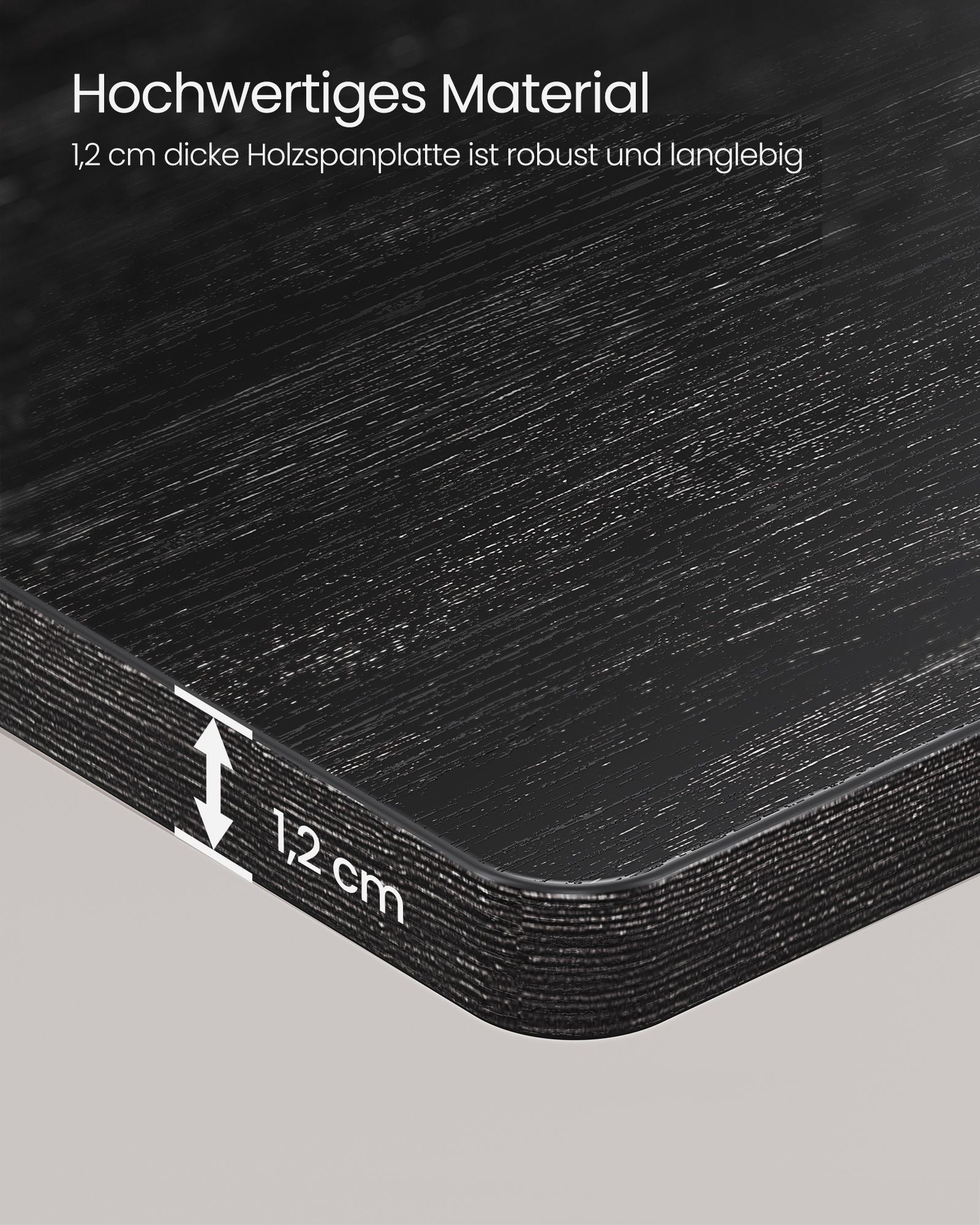 Corner Board-L-förmiges, industrielles Design-Schwarz