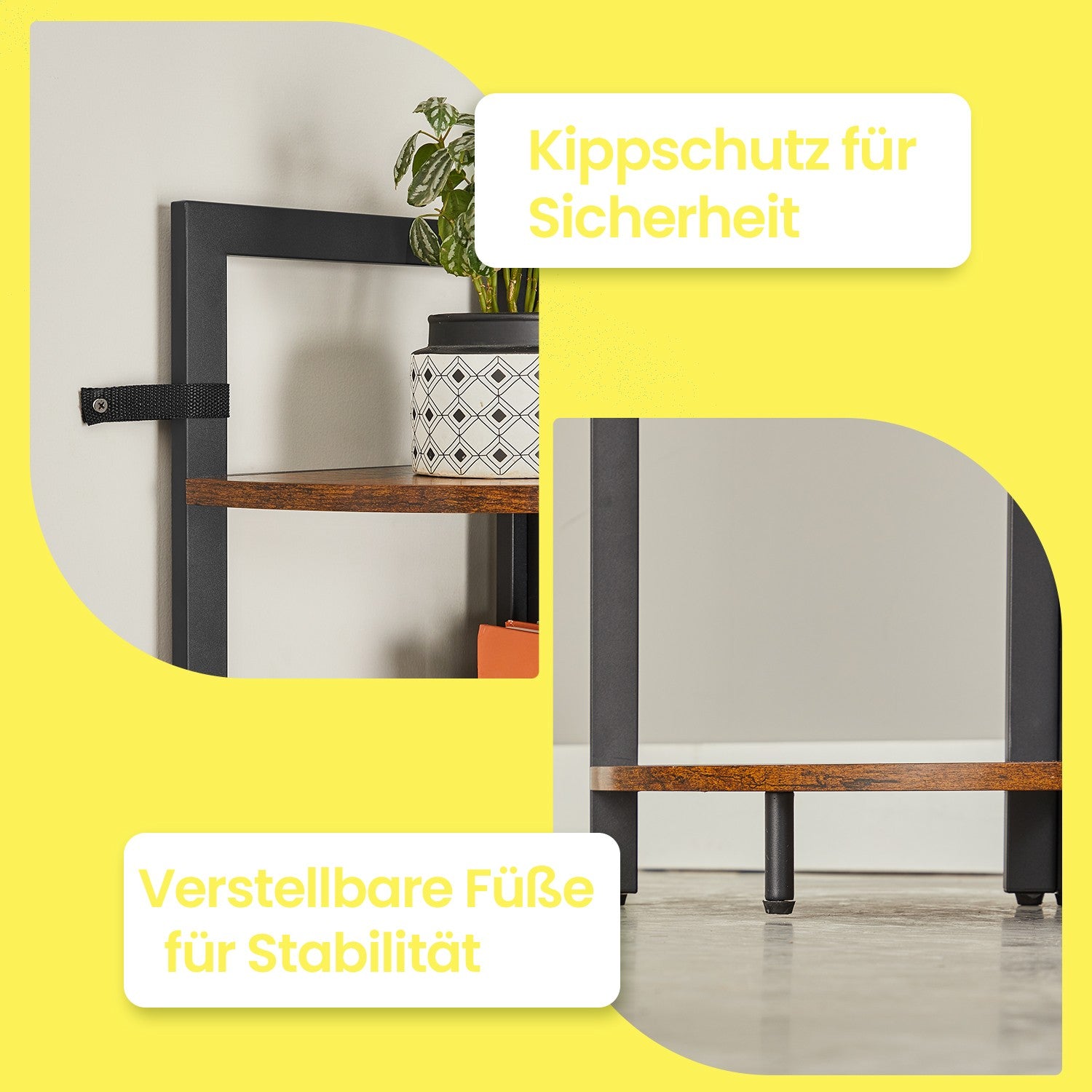 5-layer-Bücherregal-Speicher-Rack Multifunktionaler Eckbrett