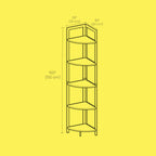 5-layer-Bücherregal-Speicher-Rack Multifunktionaler Eckbrett