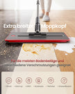 Dweilset met Emmer - 1 Microvezelhoes - Gescheiden Waterkamers - Grijs-Rood