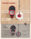 Spin Mop Set - With Wringer Bucket and Pads