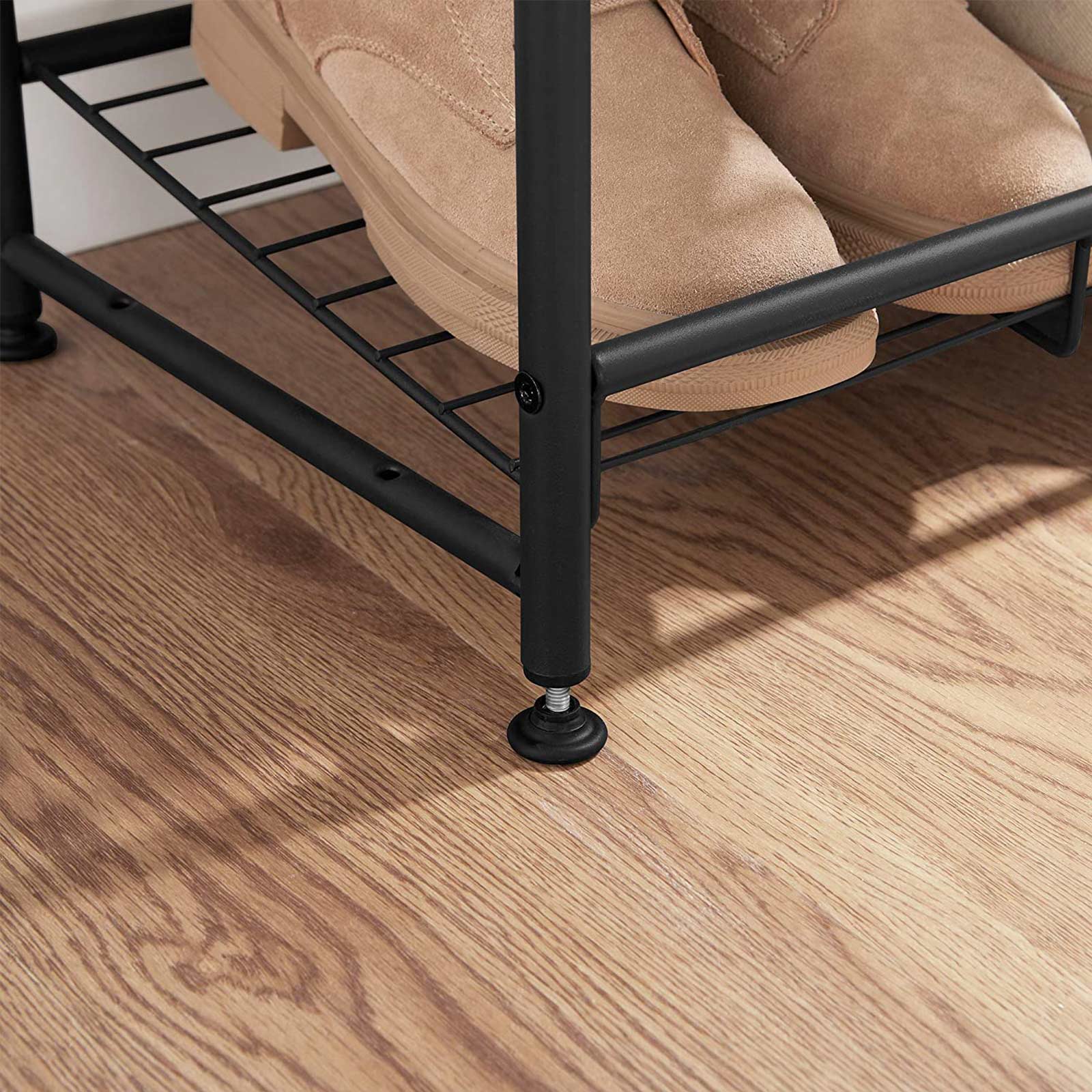 Schuhregal - 3 -Layer -Lagerregal - Stahl - Schwarz