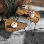Seitentische - 2 - Couchtisch - Industrielles Design - Brown/Schwarz
