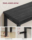 Consoletafel - 20 x 80 x 81,2 cm - tafelblad uit één stuk - eenvoudig te monteren - antracietgrijs met inktzwart - maximale belasting 25 kg