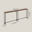 Consoletafel - 200 cm Breed - Met Oplaadstation - 2 Bladen - Bruin-Zwart