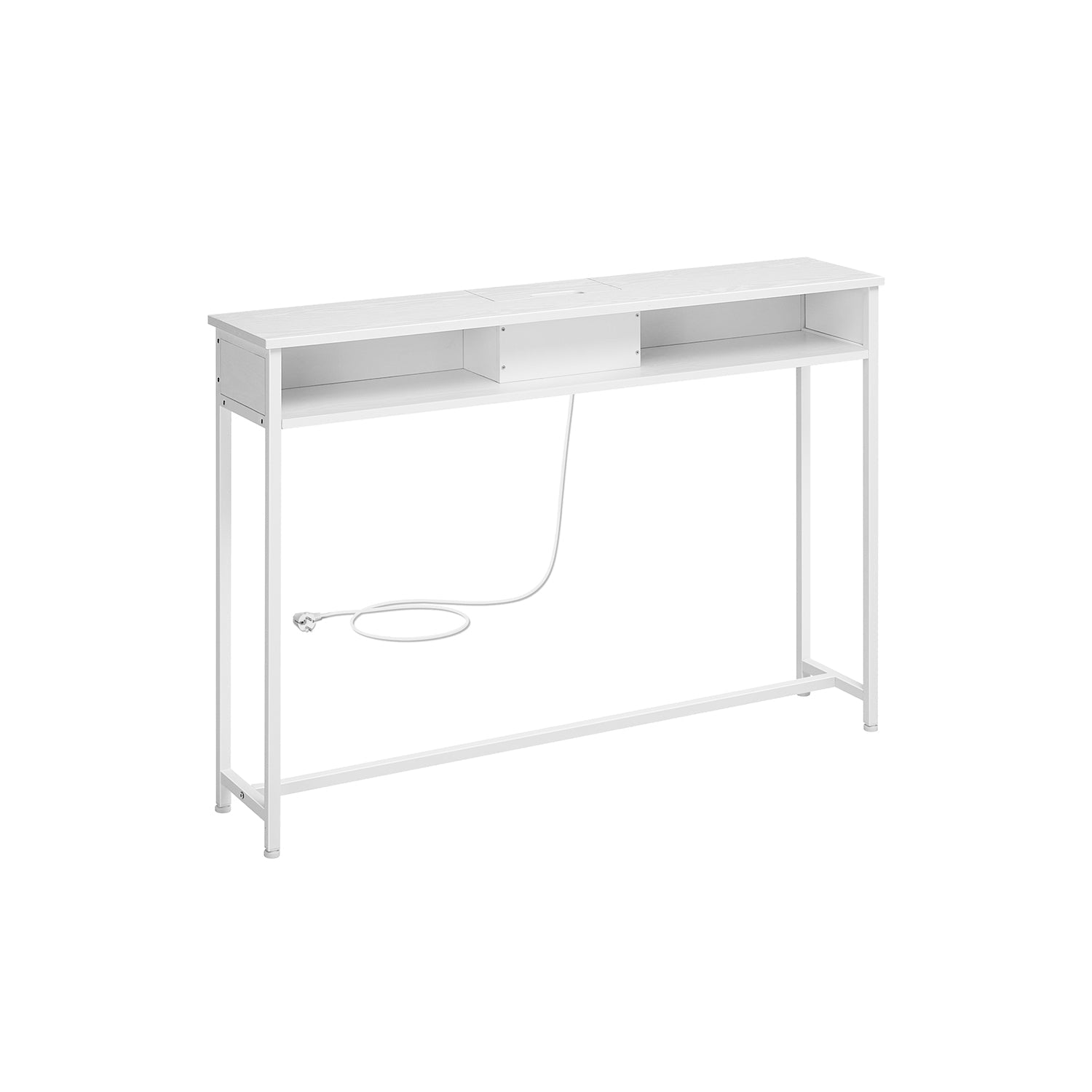 Konsolet-Tabelle mit Sockets-Space-Space-Vintage-Braun-Ink-Schwarz