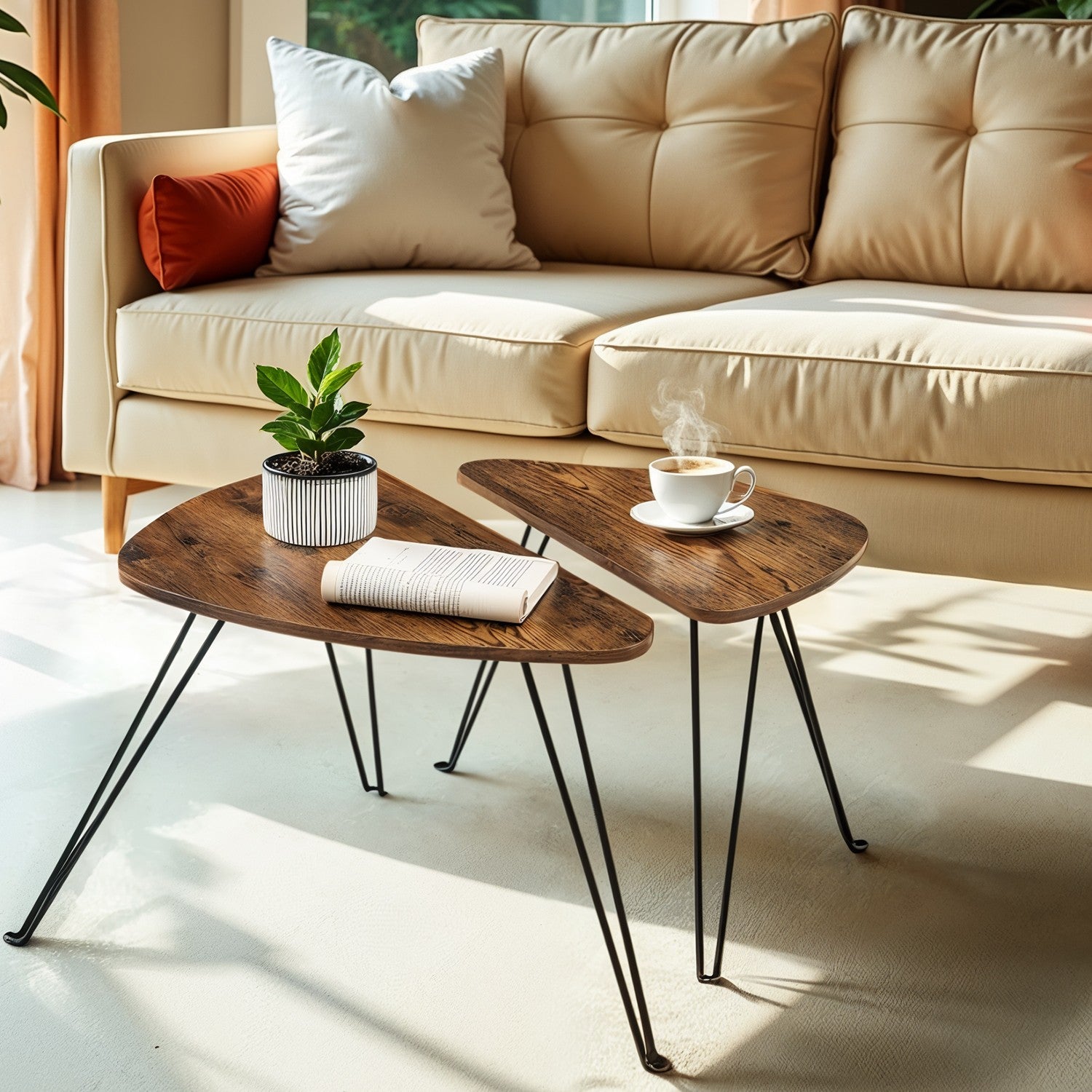 Seitentische - 2 - für Wohnzimmer - Esszimmer - Schlafzimmer
