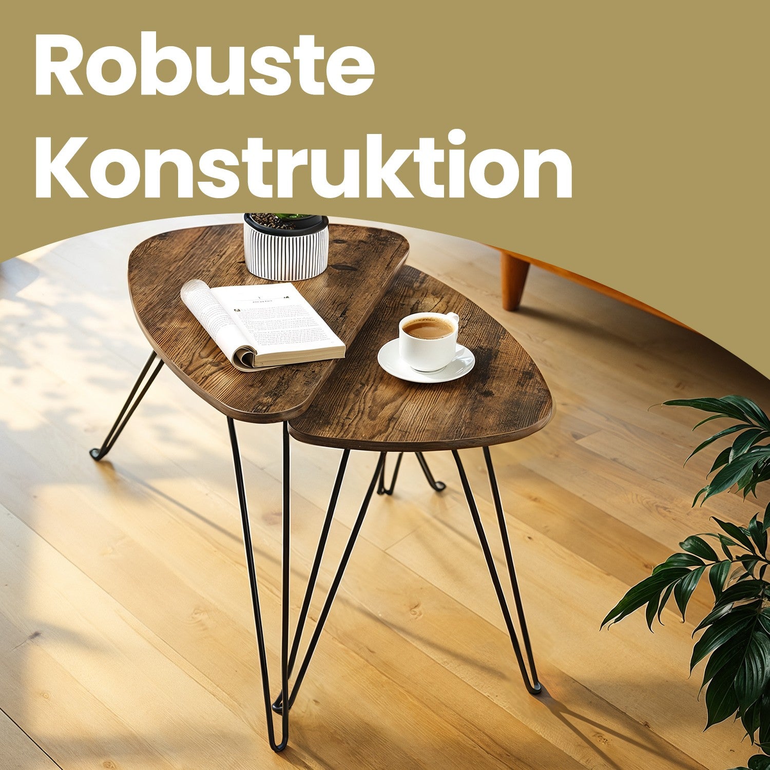 Seitentische - 2 - für Wohnzimmer - Esszimmer - Schlafzimmer
