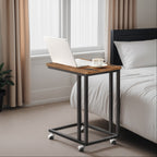 Seitentisch auf Rädern-C-förmigen Couchtisch, industrielles Design