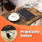 Seitentisch auf Rädern-C-förmigen Couchtisch, industrielles Design