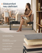 Heimbank mit Stauraum - künstliches Leder - zeitloses Design