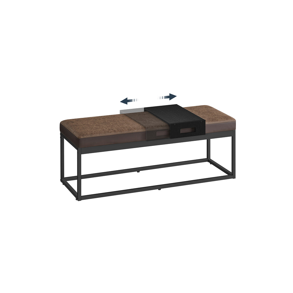 Heimbank mit Stauraum - künstliches Leder - zeitloses Design