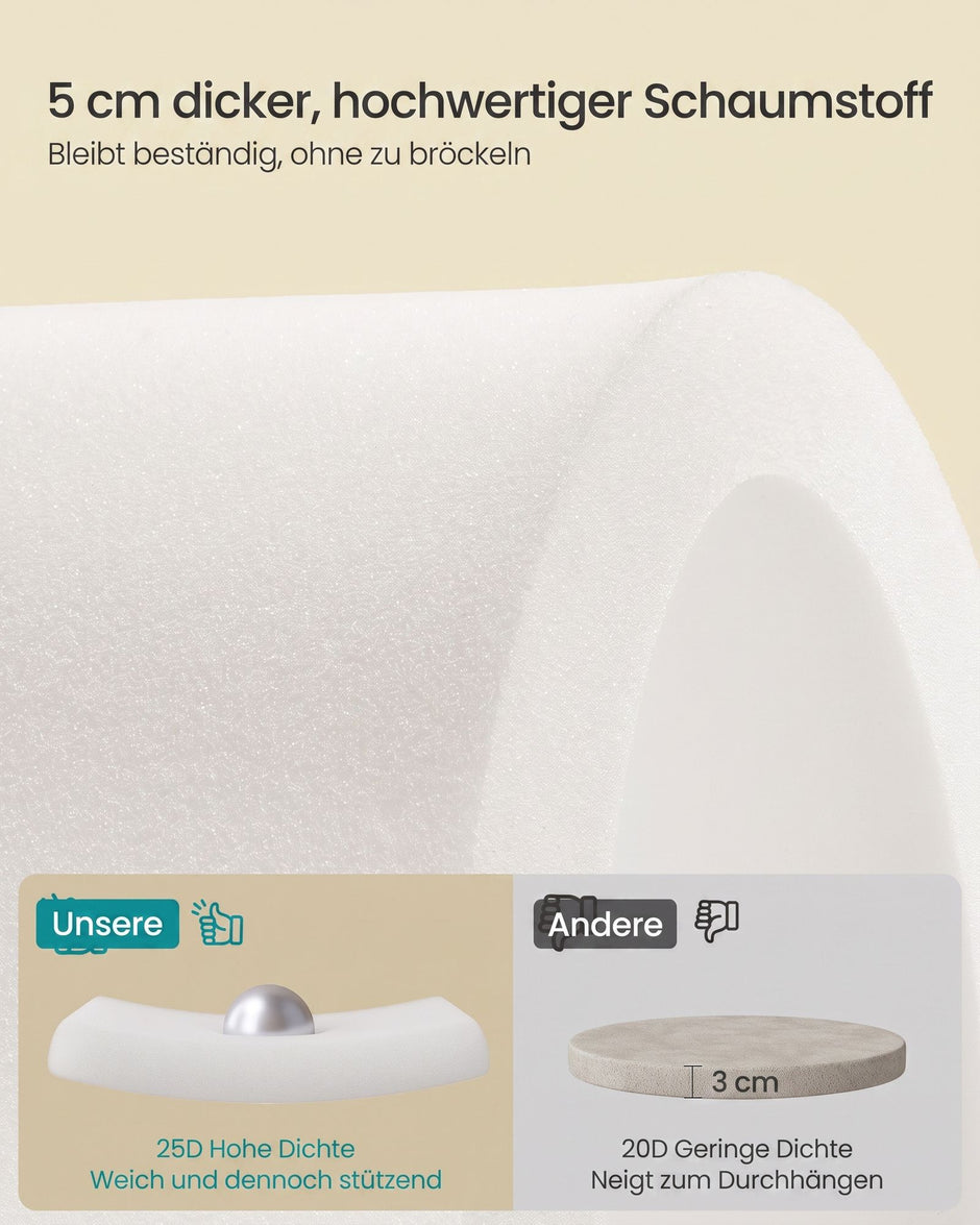 Poef met Opbergruimte – Rechthoekig – Linnenlook – Houten Poten – Grijs