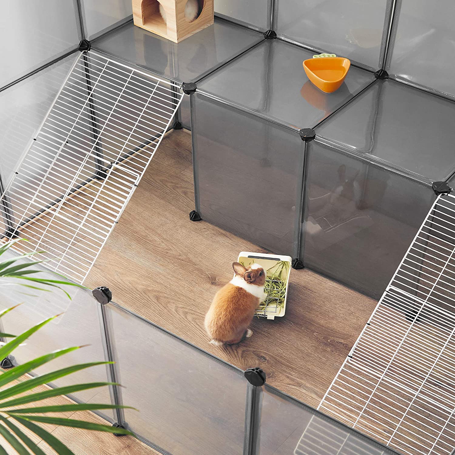 Tierhaus - Tierkäfig - Tieraufenthalt - für kleine Tiere - grau