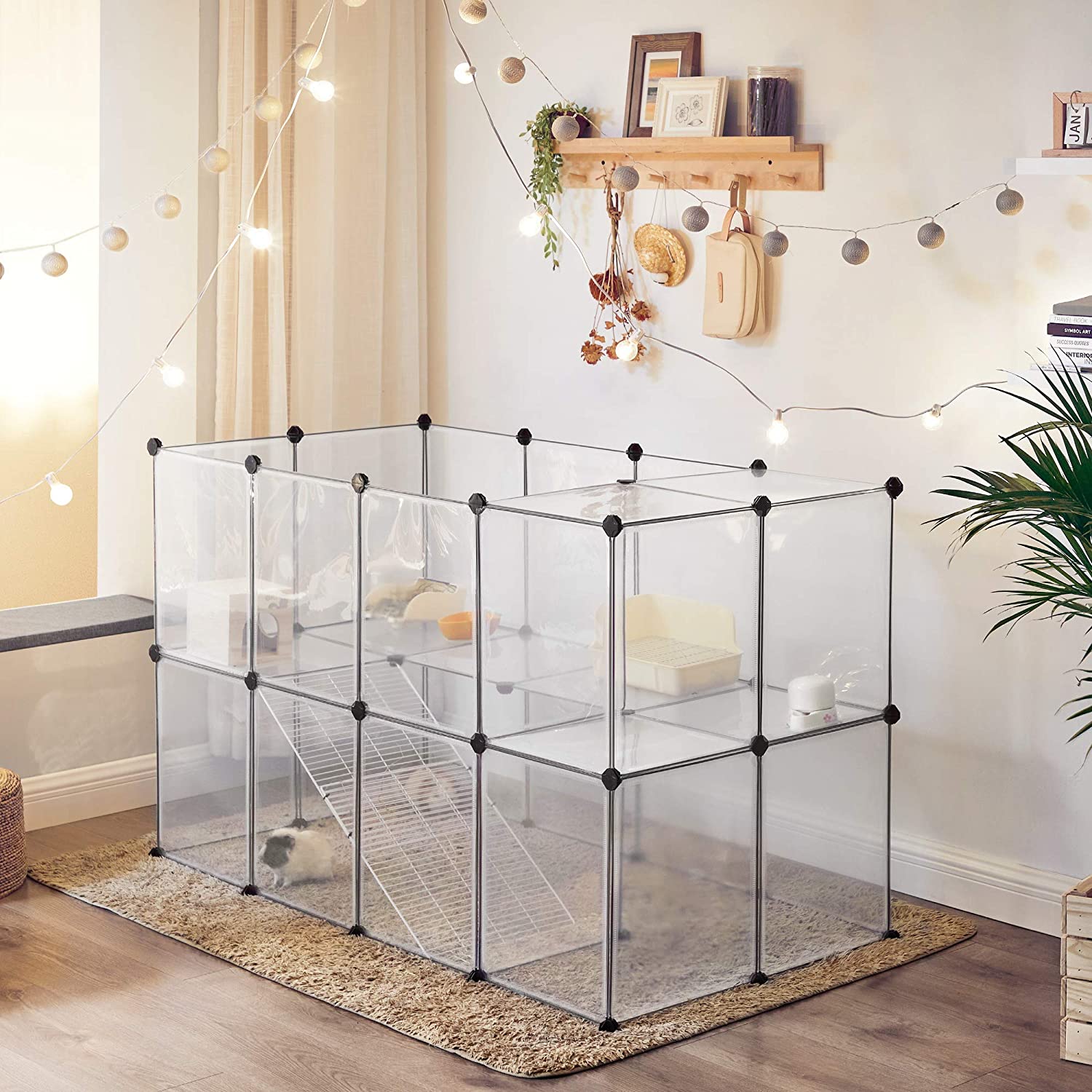 Tierkäfig - Außengehäuse für Hamster, Meerschweinchen, Kaninchen - transparent