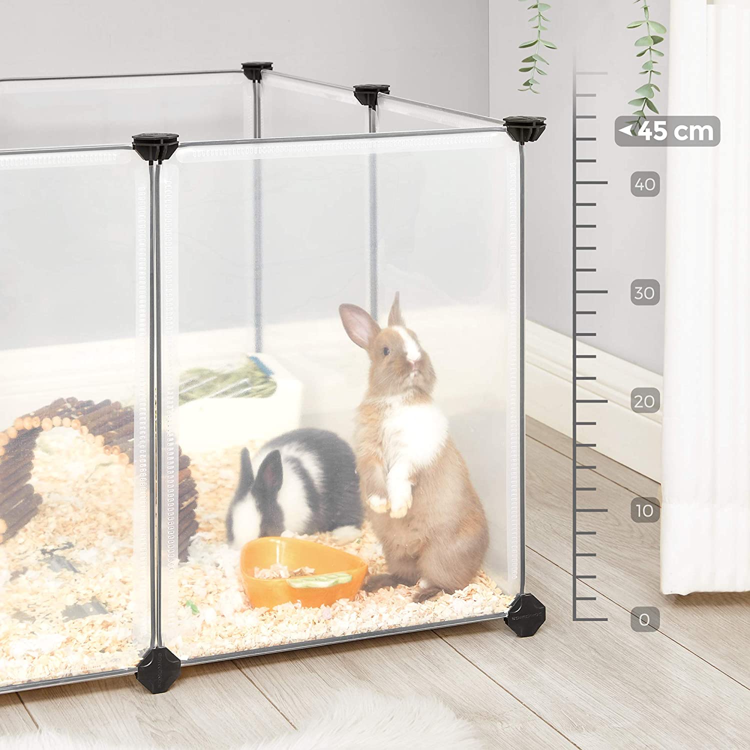 Tierkäfig - Außengehäuse für Hamster, Meerschweinchen, Kaninchen - transparent