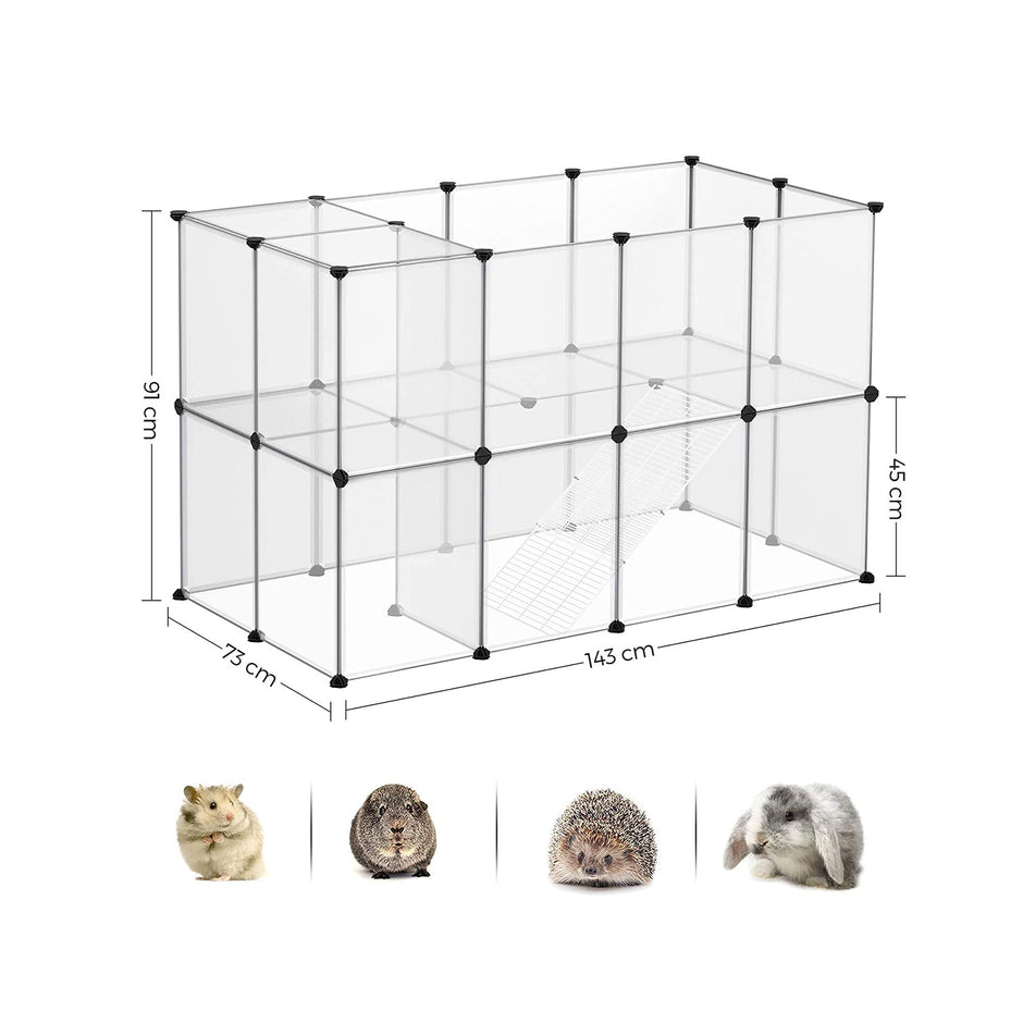 Tierkäfig - Außengehäuse für Hamster, Meerschweinchen, Kaninchen - transparent