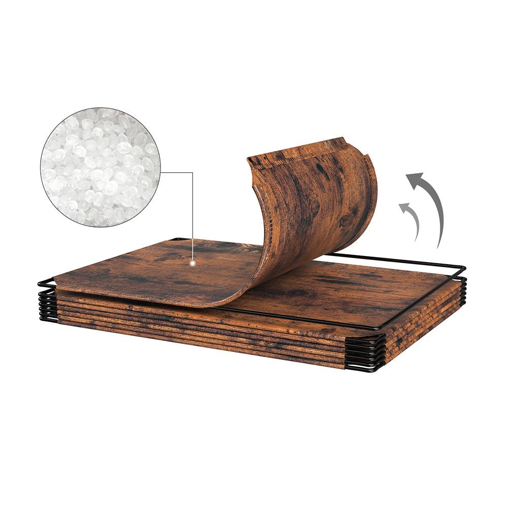 Schuhregal - Plankensystem - 10 Fächer - Holzaussehen - braun