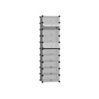 Schuhregal - Plankensystem - 10 Fächer - Holzaussehen - braun