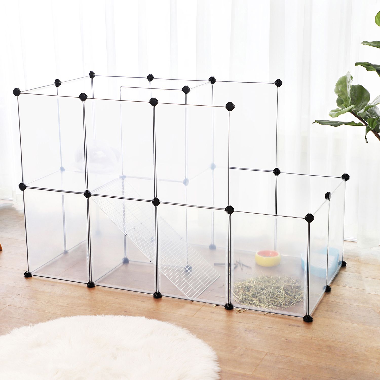 Tierkäfig - Country Retreat - für Meerschweinchen, Kaninchen, Hamster - transparent