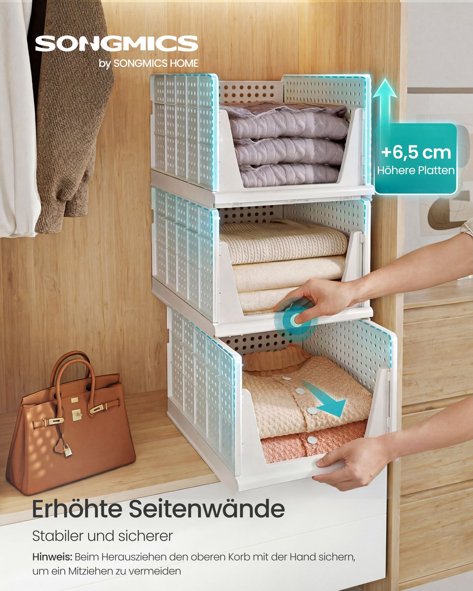 Lade-organizer - Opvouwbaar - Set van Meerdere Boxen - Wit - 43 x 33 x 25 cm