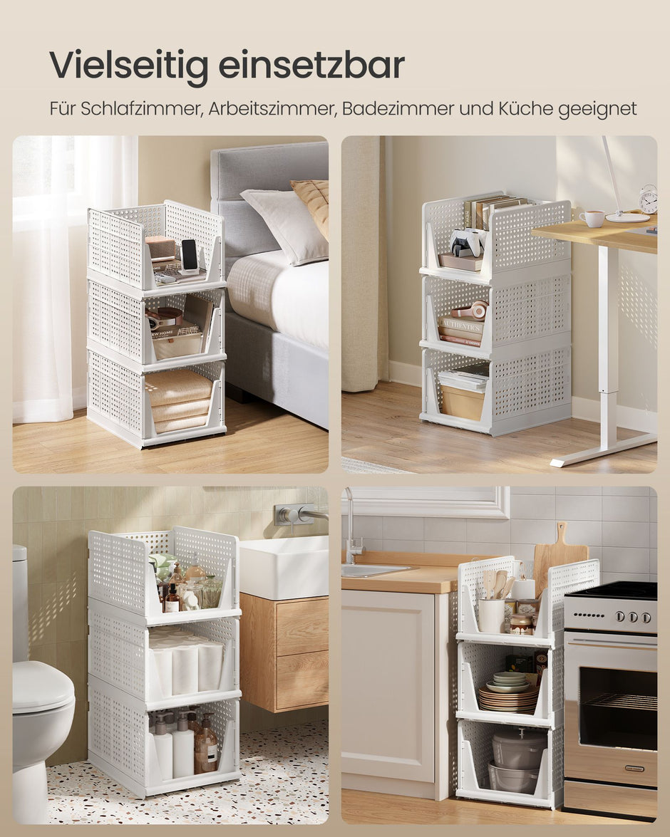 Lade-organizer - Opvouwbaar - Set van Meerdere Boxen - Wit - 43 x 33 x 25 cm
