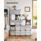 Würfelschrank - Lagerschrank - Türen - Grau