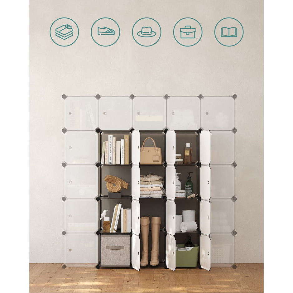 Würfelschrank - Lagerschrank - Türen - Grau