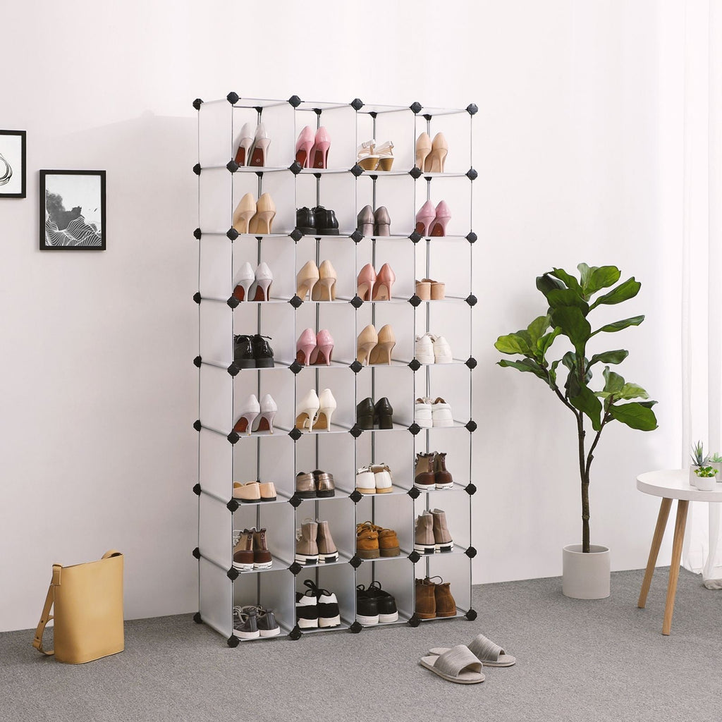 Würfelschrank - Lagerschrank - 32 Fächer - transparentes Design