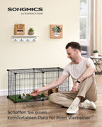 Kleiner Tierkäfig - 82 x 41 x 41 cm - mit 2 Türen - l