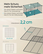 Kleiner Tierkäfig - 82 x 41 x 41 cm - mit 2 Türen - l