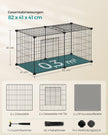 Kleiner Tierkäfig - 82 x 41 x 41 cm - mit 2 Türen - l
