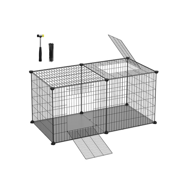 Kleiner Tierkäfig - 102 x 51 x 51 cm - mit 2 Türen - xl
