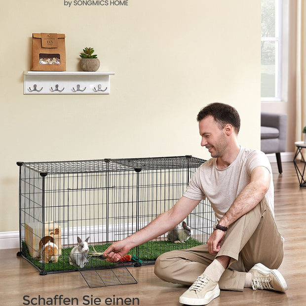 Kleiner Tierkäfig - 102 x 51 x 51 cm - mit 2 Türen - xl