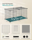 Kleiner Tierkäfig - 102 x 51 x 51 cm - mit 2 Türen - xl