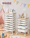 Rolwagen - Met Schuifladen op Wielen - Wit - 39,5 x 28,5 x 63 cm