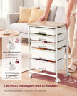Rolwagen - Met Schuifladen op Wielen - Wit - 39,5 x 28,5 x 63 cm